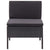 3 Piece Garden Lounge Set with Cushions Poly Rattan Black
