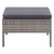 3 Piece Garden Lounge Set with Cushions Poly Rattan Grey