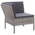 3 Piece Garden Lounge Set with Cushions Poly Rattan Grey