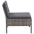 3 Piece Garden Lounge Set with Cushions Poly Rattan Grey