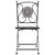 3 Piece Mosaic Bistro Set Ceramic Tile Grey