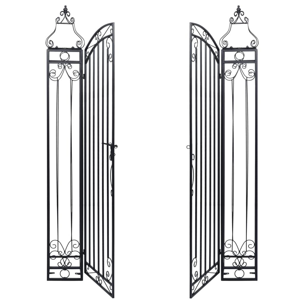 Ornamental Garden Gate Wrought Iron 122x20.5x160 cm
