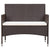 4 Piece Garden Lounge Set with Cushions Poly Rattan Brown