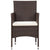 4 Piece Garden Lounge Set with Cushions Poly Rattan Brown