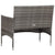 4 Piece Garden Lounge Set with Cushions Poly Rattan Grey