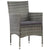 4 Piece Garden Lounge Set with Cushions Poly Rattan Grey