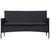 4 Piece Garden Lounge Set With Cushions Poly Rattan Black