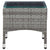 Coffee Table Grey 60x40x36 cm Poly Rattan