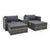 5 Piece Garden Lounge Set with Cushions Poly Rattan Grey