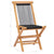 Folding Garden Chairs 2 pcs Solid Teak Wood and Rope
