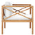 Garden Chair with Cream Cushions Solid Teak Wood