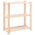 3-Tier Storage Racks 3 pcs 80x38x90 cm Solid Wood Pine 150 kg