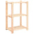 3-Tier Storage Racks 2 pcs 60x38x90 cm Solid Wood Pine 150 kg