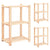 3-Tier Storage Racks 3 pcs 60x38x90 cm Solid Wood Pine 150 kg