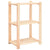 3-Tier Storage Racks 3 pcs 60x38x90 cm Solid Wood Pine 150 kg