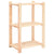 3-Tier Storage Racks 5 pcs 60x38x90 cm Solid Wood Pine 150 kg
