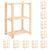 3-Tier Storage Racks 10 pcs 60x38x90 cm Solid Wood Pine 150 kg