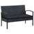 4 Piece Garden Lounge Set with Cushions Poly Rattan Black