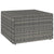 3 Piece Garden Lounge Set with Cushions Poly Rattan Grey