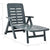 Folding Sun Lounger Plastic Green