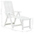 Folding Sun Lounger Plastic White