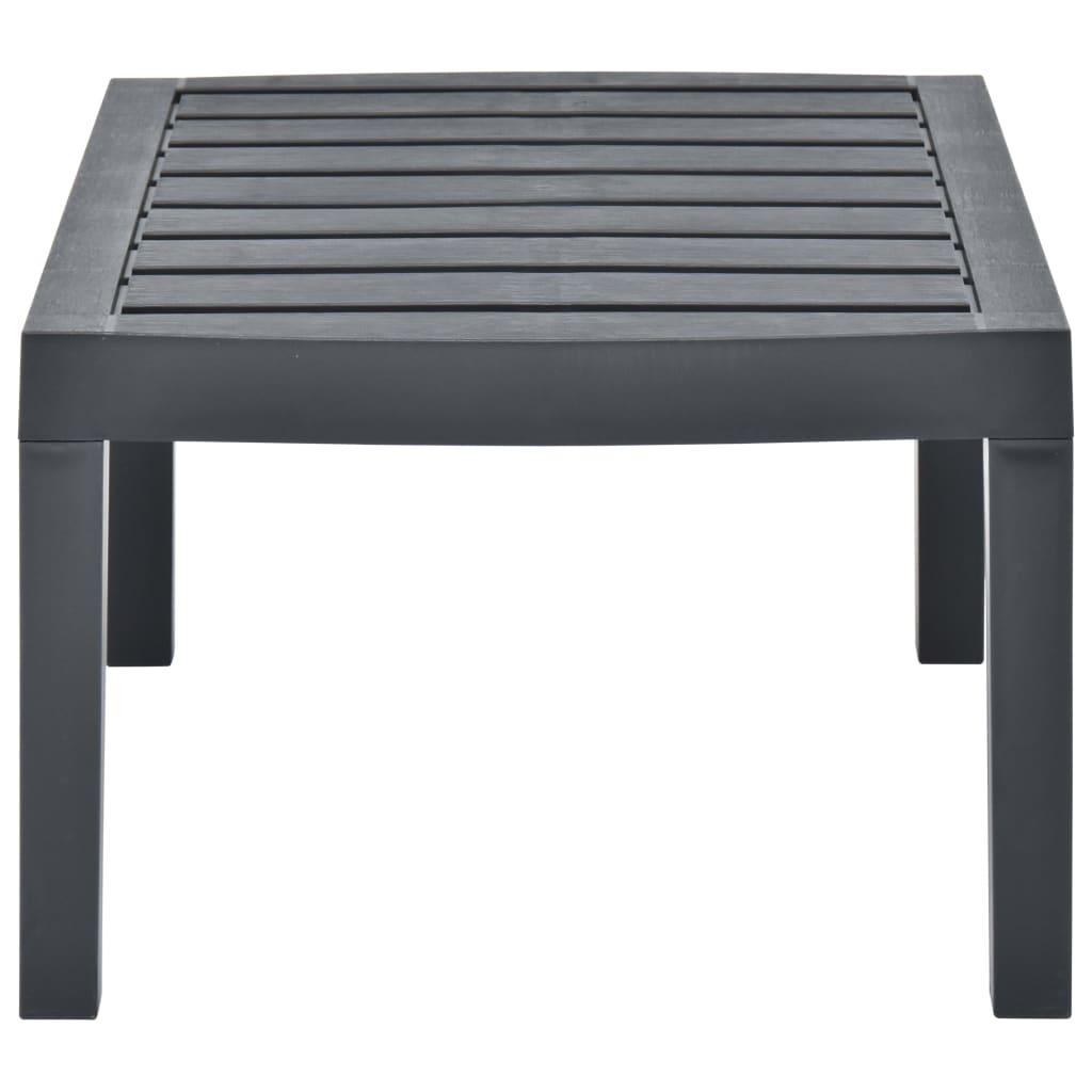 Garden Table Anthracite 78x55x38 cm Plastic