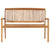 2-Seater Stacking Garden Bench 128.5 cm Solid Teak Wood
