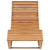 Rocking Sunlounger Solid Teak Wood