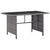 5 Piece Outdoor Dining Set with Cushions Poly Rattan Grey