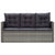 5 Piece Outdoor Dining Set with Cushions Poly Rattan Grey