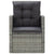 5 Piece Outdoor Dining Set with Cushions Poly Rattan Grey