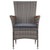 9 Piece Garden Dining Set with Cushions Poly Rattan Grey