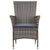 7 Piece Garden Dining Set with Cushions Poly Rattan Grey