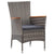 5 Piece Garden Dining Set with Cushions Poly Rattan Grey