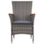 5 Piece Garden Dining Set with Cushions Poly Rattan Grey