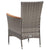5 Piece Garden Dining Set with Cushions Poly Rattan Grey