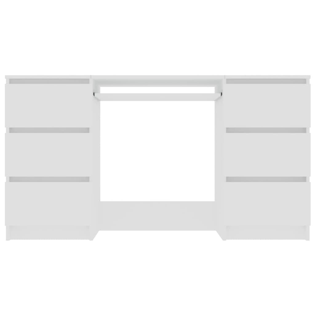 Writing Desk White 140x50x77 cm Engineered Wood