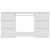 Writing Desk White 140x50x77 cm Engineered Wood