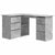 Corner Desk Concrete Grey 145x100x76 cm Engineered Wood