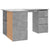 Corner Desk Concrete Grey 145x100x76 cm Engineered Wood