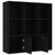 Book Cabinet Black 98x30x98 cm Engineered Wood