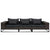 3 Piece Garden Sofa Set with Cushions Poly Rattan Grey