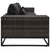 3 Piece Garden Sofa Set with Cushions Poly Rattan Grey