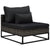 3 Piece Garden Sofa Set with Cushions Poly Rattan Grey