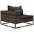 3 Piece Garden Sofa Set with Cushions Poly Rattan Grey