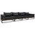 4 Piece Garden Sofa Set with Cushions Poly Rattan Grey
