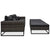 5 Piece Garden Sofa Set with Cushions Poly Rattan Grey