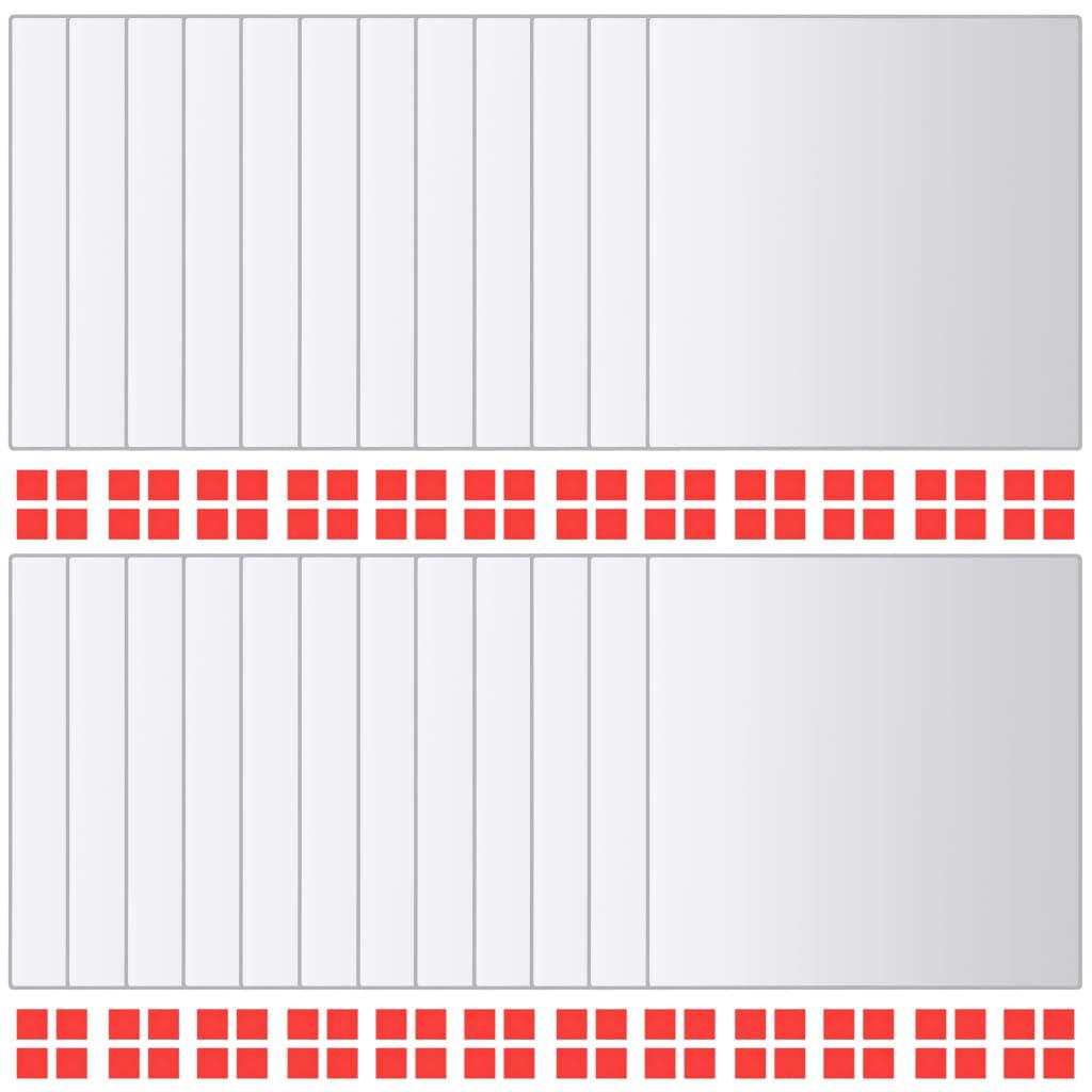 48 pcs Mirror Tiles Square Glass