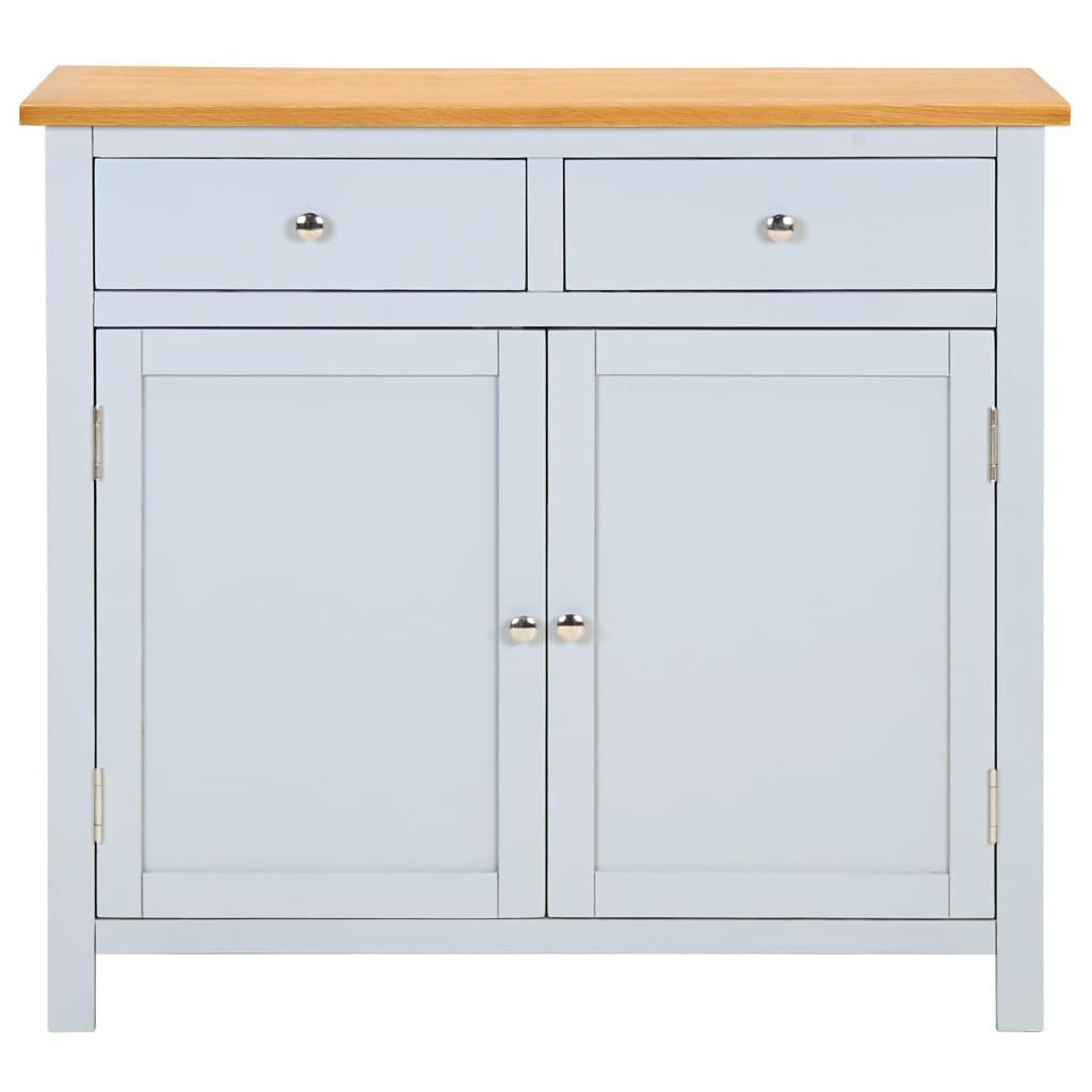 Sideboard 90x33.5x83 cm Solid Oak Wood