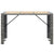7 Piece Outdoor Bar Set with Cushions Poly Rattan Grey